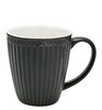GreenGate Mok / Mug Alice Dark Grey H: 9,5 cm