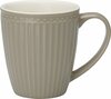 GreenGate Mok / Mug Alice Warm Grey H: 9,5 cm