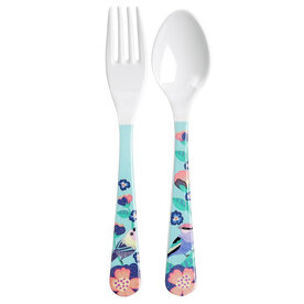 Ginger Lifestyle Melamine Lepel &amp; Vork Singing with Birds Blue