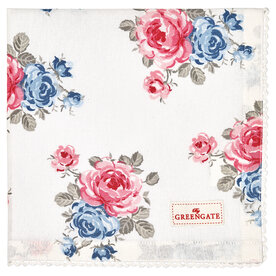GreenGate Servet / Napkin with lace Hailey White 40x40cm