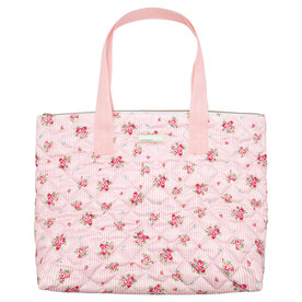 GreenGate Shopper / Bag Abigail stripe pale pink small 32x10x38cm