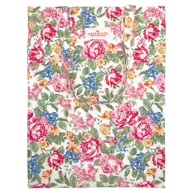 GreenGate Shopper / Bag cotton Emmaline White 35x45cm