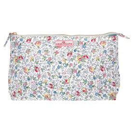 GreenGate Toilettas / Cosmetic bag Vivianne White Large 15x26cm