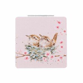 Wrendale_Compact_Speigel_Vogel_Roze