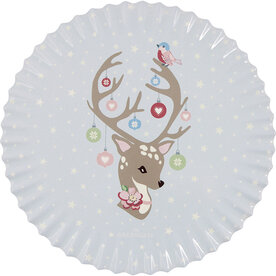 GreenGate Coaster round Dina Pale Blue D:20cm