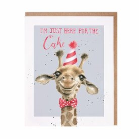Wrendale_Verjaardagskaart_Giraf_I&#039;m_just_hre_for_the_cake
