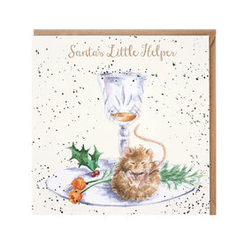 Wrendale_Designs_Kerstkaart_Christmas_Muis_Santas_Little_Helper