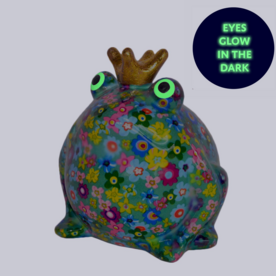 Pomme_Pidou_Spaarpot_Kikker_Freddy_Blauw_met_Bloemen_Glow_in_the_dark