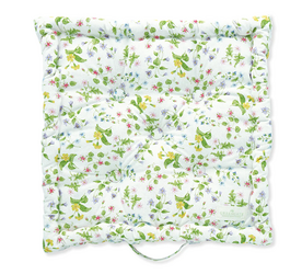 GreenGate Zit Kussen / Box Cushion Karolina white 50x50cm
