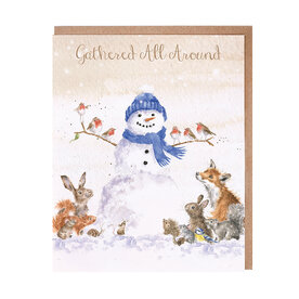 Wrendale_Designs_Kerstkaart_Woodland_Animal_Gathered_all_Around