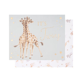 Wrendale_Geboortekaart_Tweeling_Double_the_Joy_Giraffe_www.sfeerscent.nl