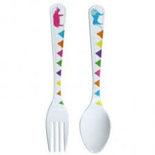 Ginger Lifestyle Melamine Kids Spoon and Fork Wild Africa