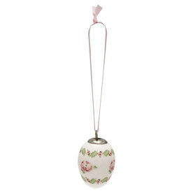 GreenGate Lily Petit White Decorative Egg set/2