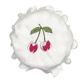 GreenGate-Jam-Lid-Cover-Cherry-Berry-w/embroidery