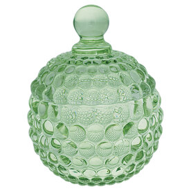 GreenGate Glass Jar Green Medium