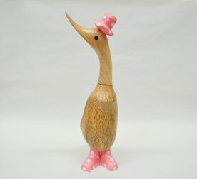 Isabelle-Roze-Wooden-Duck-Pink-Polka-Dot