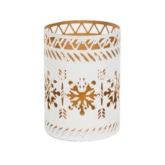 WoodWick Petit Candle Holder White Snowflake