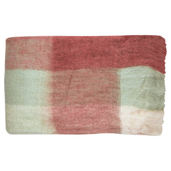 GreenGate Woondeken F/Blanket_Wohndecke_Check_Coral_125x150cm