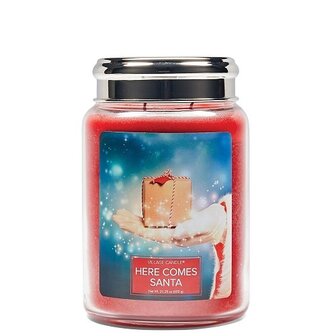 Village Candle  Here Comes Santa 737gr Large Candle