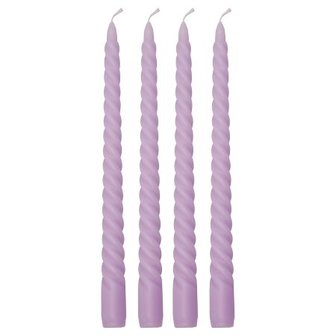 GreenGate_Dinner_Candle_Dinerkaars_Kerze_Light_Twisted_Pale_Lavender