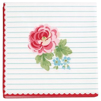 GreenGate Paper Napkin Lily white 20pcs