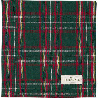 GreenGate_napkin_Dagmar_check_Green