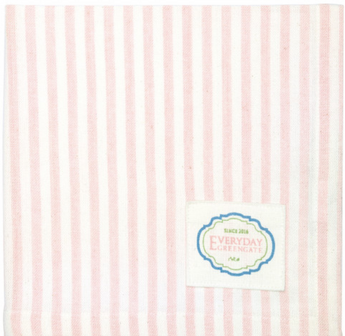 GreenGate Cotton Napkin Alice Stripe Pale Pink 40x40cm