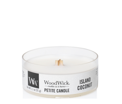 WoodWick Island Coconut Petit Travel Candle