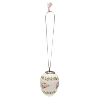 GreenGate Lily Petit White Decorative Egg set/2