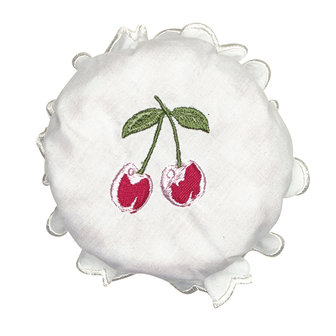 GreenGate-Jam-Lid-Cover-Cherry-Berry-w/embroidery