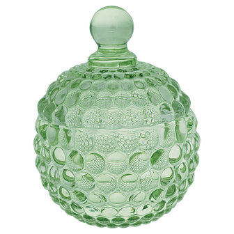 GreenGate Glass Jar Green Medium
