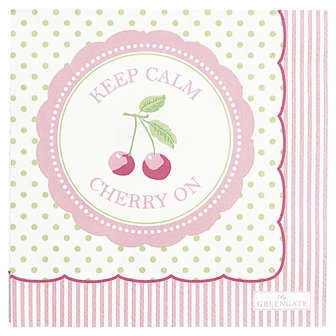 GreenGate-Paper-Napkin-Cherry-Berry-Pale-Green-Small