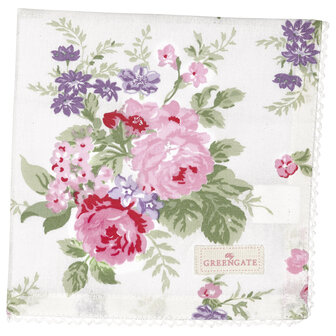 GreenGate-Cotton-Napkin-with-lace-Rose-White