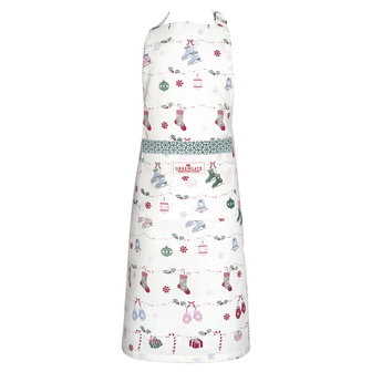 GreenGate Kinder schort / Child apron Jingle bell white