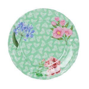 Ginger Lifestyle Melamine Lunch / Ontbijt bord Sweet Botanical Vintage Green