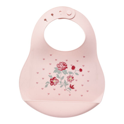 GreenGate Baby siliconen slabbertje / bib Ruby Petit Pale Pink