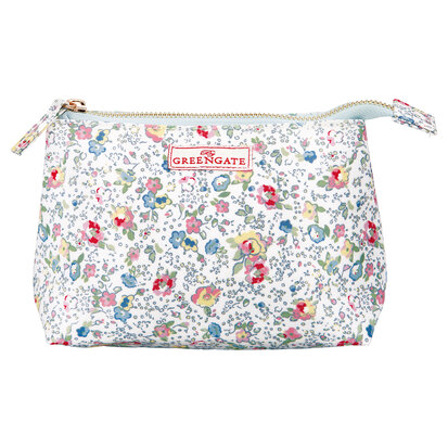 GreenGate Toilettas / Cosmetic bag Vivianne White Small 11x18cm