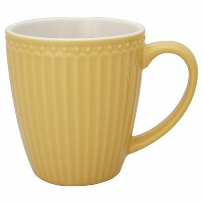 GreenGate Mok / Mug Alice Honey_Mustard H: 9,5 cm