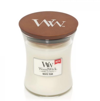 WoodWick®  White Teak  Medium Candle