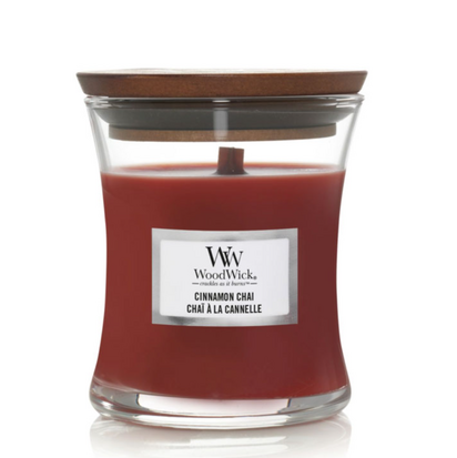 WoodWick® HearthWick® Cinnamon Chai Geurkaars Mini