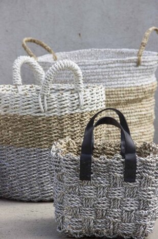 Bastion Collections Storage Basket / Opbergmand Raffia set/2