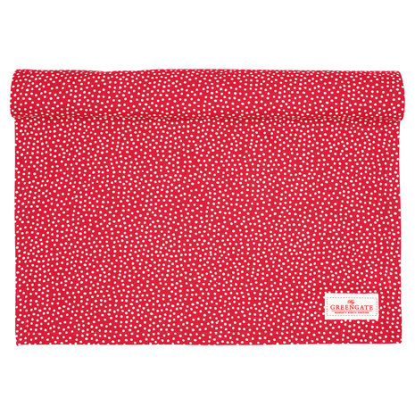 GreenGate Tafelloper / Tablerunner Dot Red 40x140cm