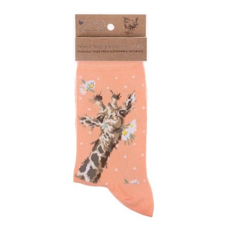 Wrendale_Designs_Socks_Giraffe_Flowers_www_sfeerscent_nl