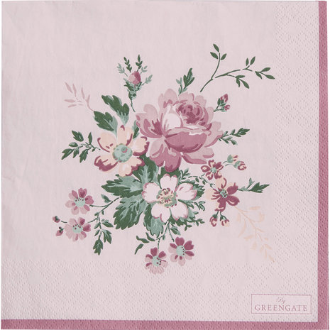 GreenGate_Marie-dusty_rose_Paper_Napkin_Papieren_servet_www.sfeerscent.nl