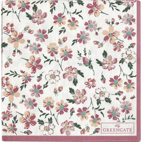 GreenGate_Marie_petit_dusty_rose_Paper_Napkin_Papieren_servet_www.sfeerscent.nl