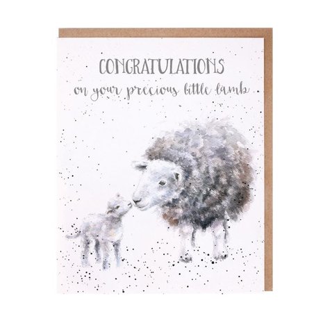 Wrendale_Geboortekaart_Schaap_Congratulations