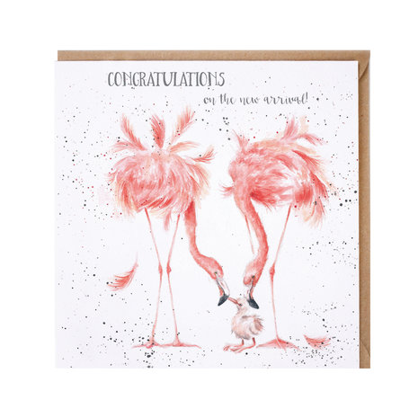 Wrendale_Geboortekaart_Flamingo_New_Arrival