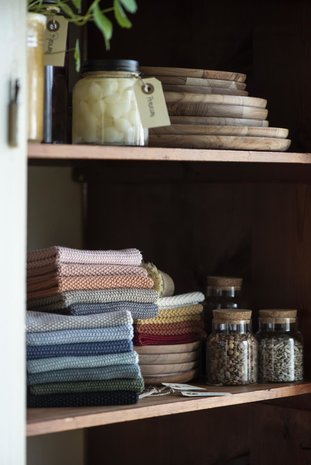 Dish Cloth Mynthe thunder grey knitted | IBLaursen