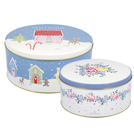 GreenGate_Round_box_Laura_homes_dusty_blue_set_of_2