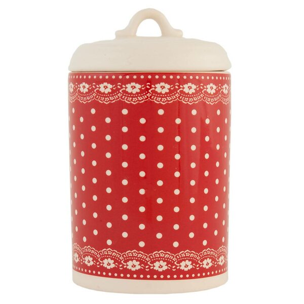 Clayre &amp; Eef |Voorraadpot  | &Oslash;9*16cm	| rood